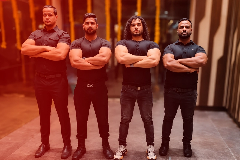 Event security personnel in formal attire