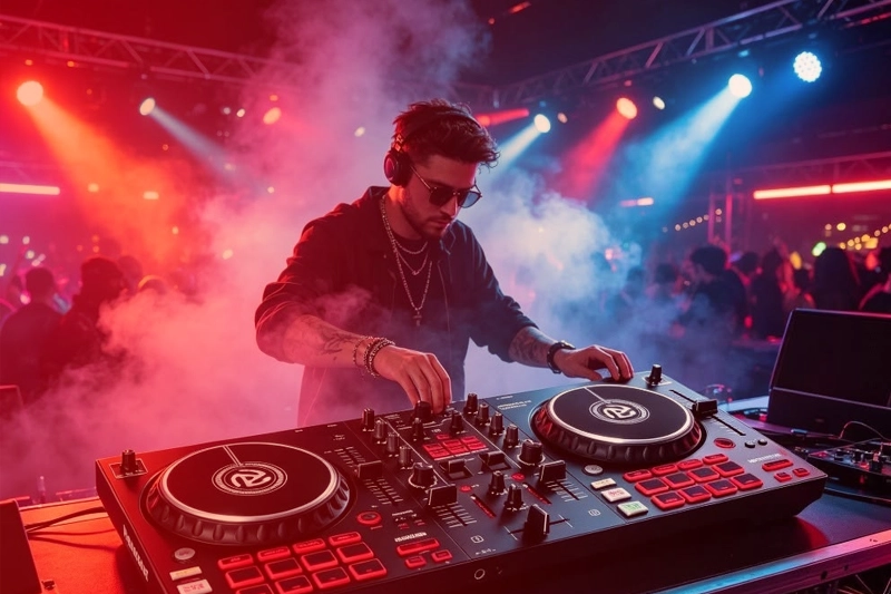 DJ mixing music at an event