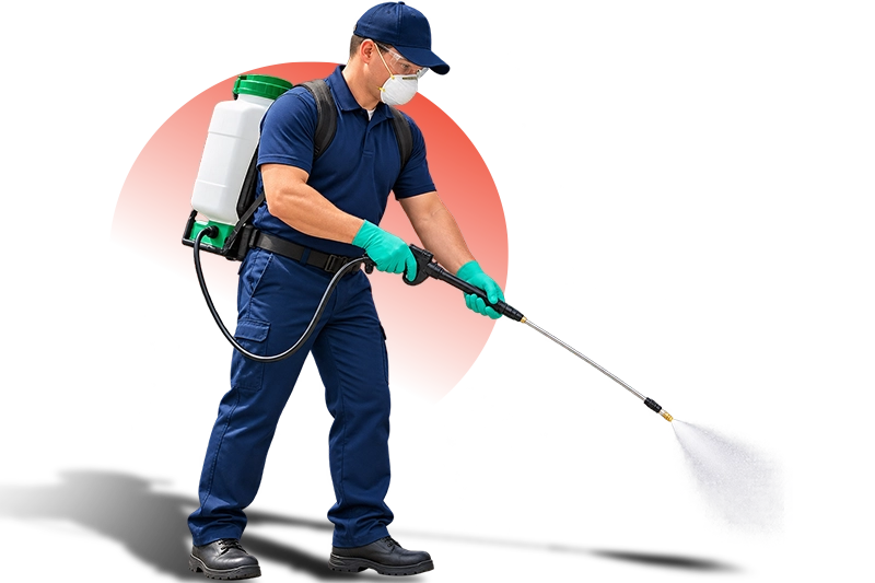 Housekeeping staff cleaning an office space
