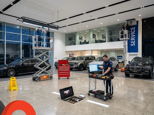 Well-maintained retail showroom